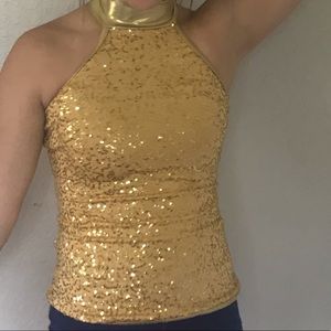 gold balera dance top